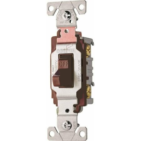 EATON WIRING DEVICES Toggle Switch, 20 A, 120/277 V, Screw Terminal, Nylon Housing Material, Black CS120BK